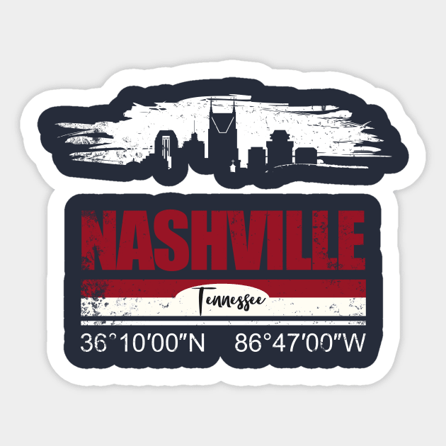 Nashville Tennessee City Sticker by DimDom